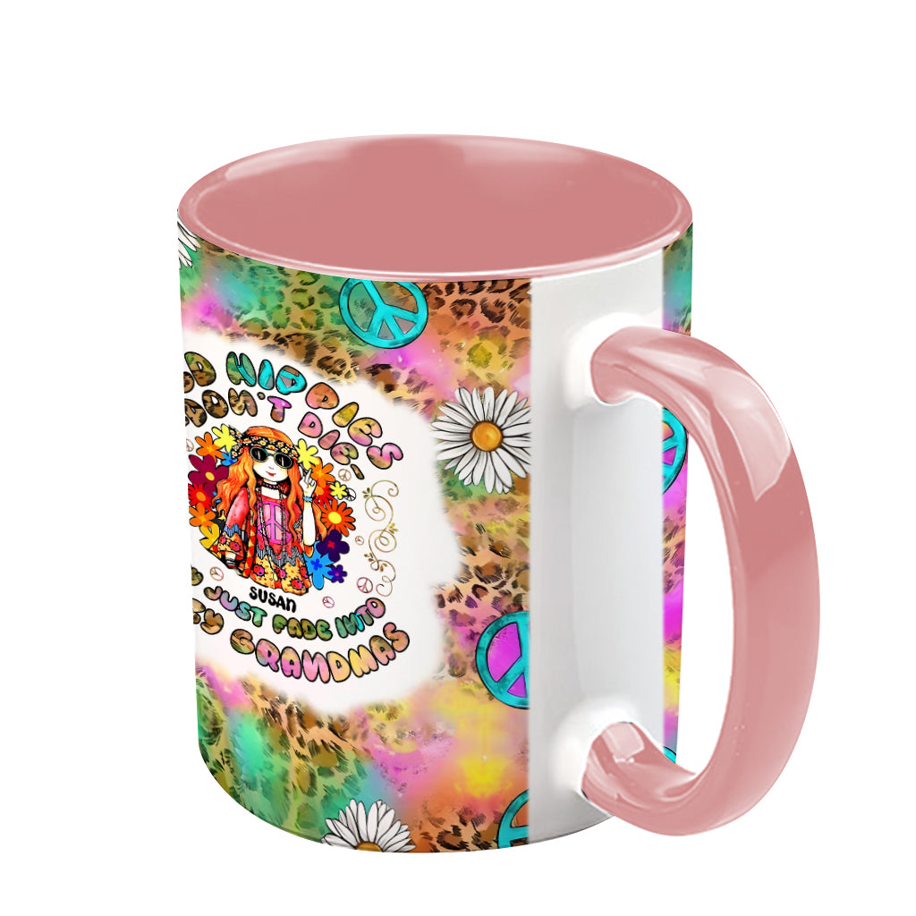 Les vieilles hippies ne meurent pas, elles se transforment en grand-mères folles - Mug personnalisé à l'esprit hippie