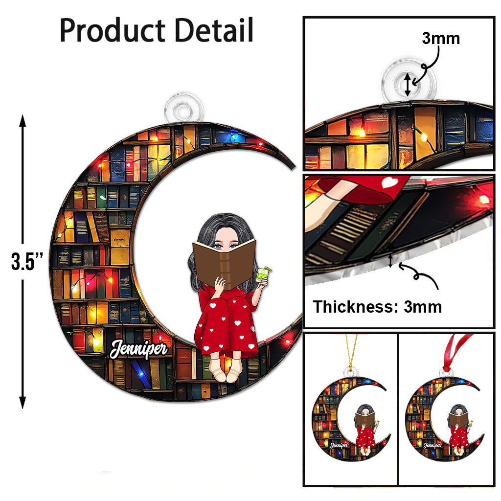 Juste une fille qui aime les livres - Ornement personnalisé en forme de livre