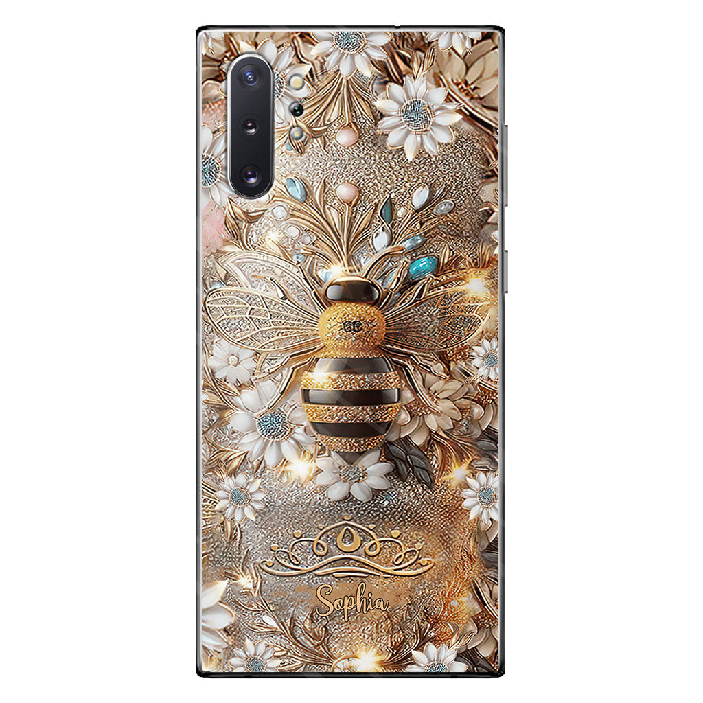 Coque de téléphone transparente personnalisée Queen Bee - Abeille