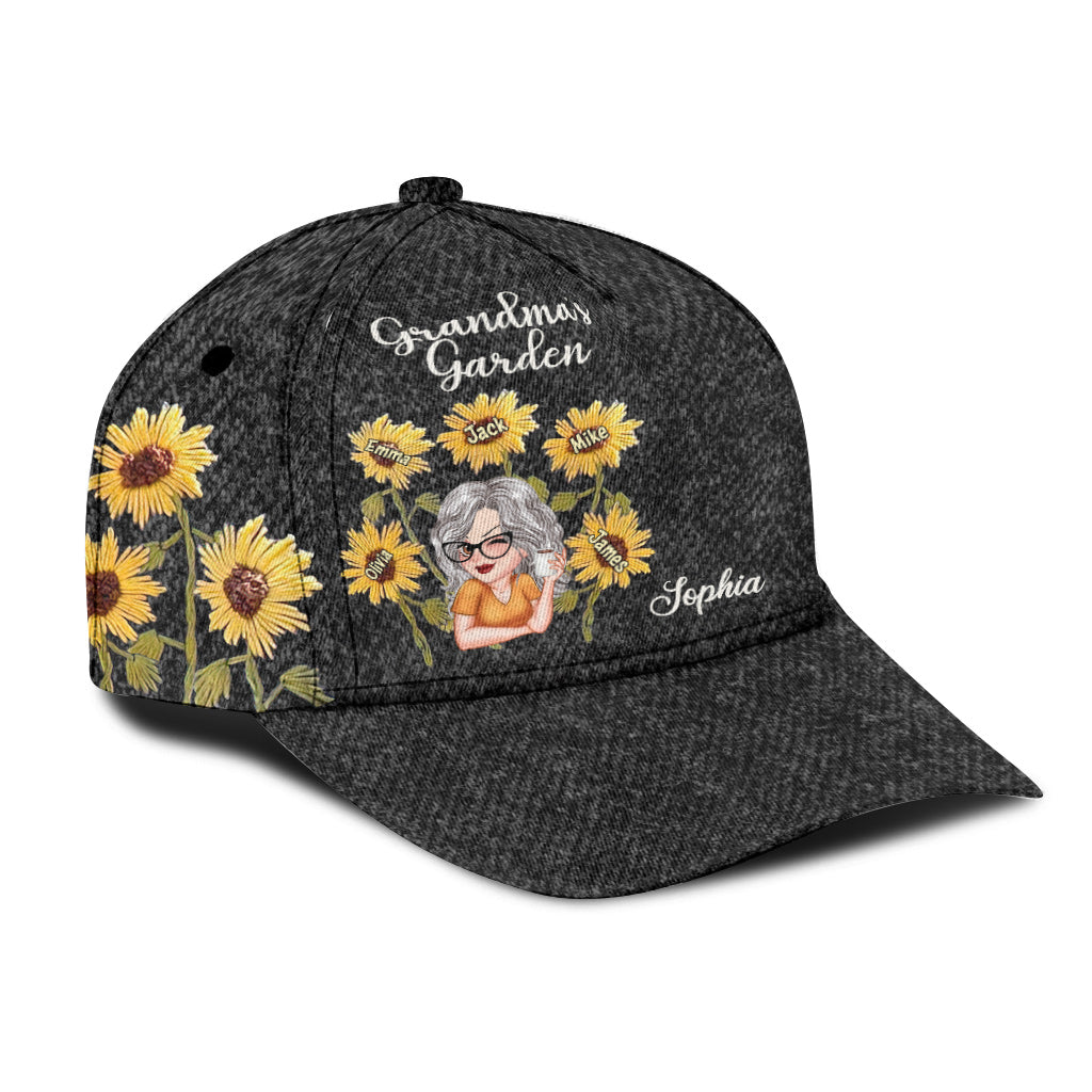 Fleurs sauvages du jardin de grand-mère - Casquette classique personnalisée pour grand-mère