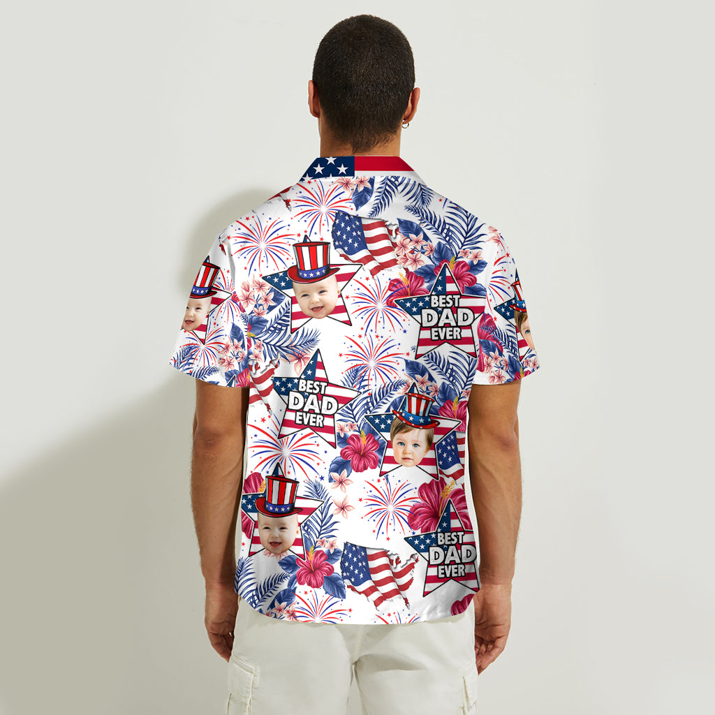 Meilleur papa du monde - Chemise hawaïenne personnalisée pour papa
