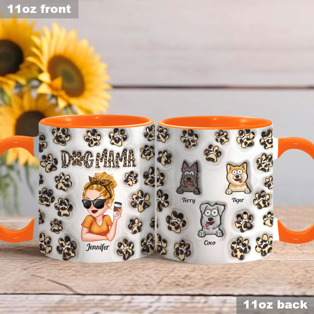 Mug personnalisé avec motif de bébé vache Highland style western et chien