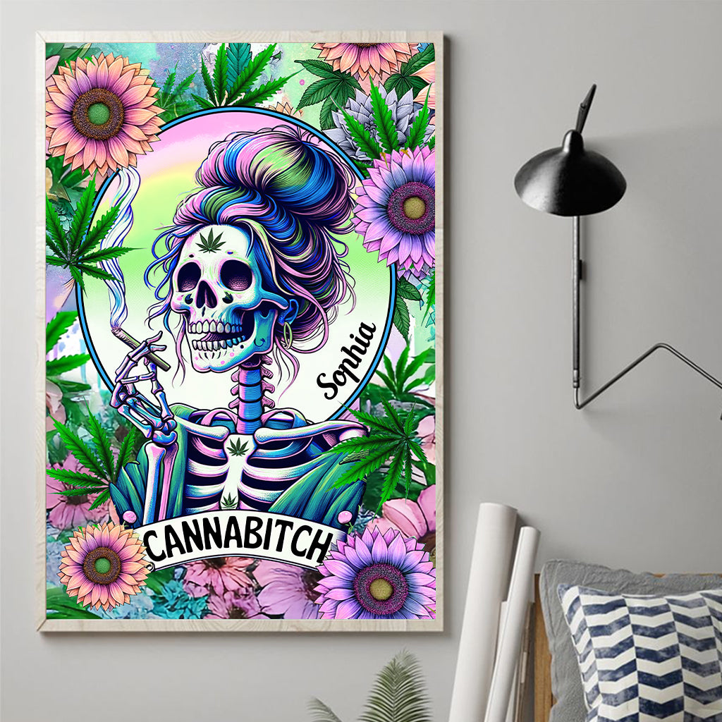 Cannabitch - Toile et affiche personnalisées sur le thème du cannabis