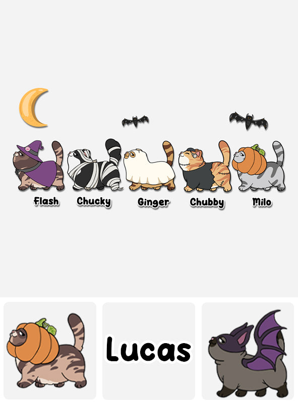 Happy Halloween - Personalized Cat Decal Die Cut