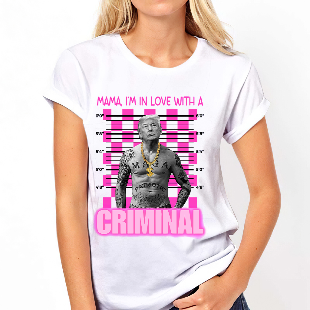 T-shirt « Thug Life Trump », T-shirt « Maman, je suis amoureuse d'un criminel », T-shirt « MAGA », Sweat à capuche « Libérez Trump »