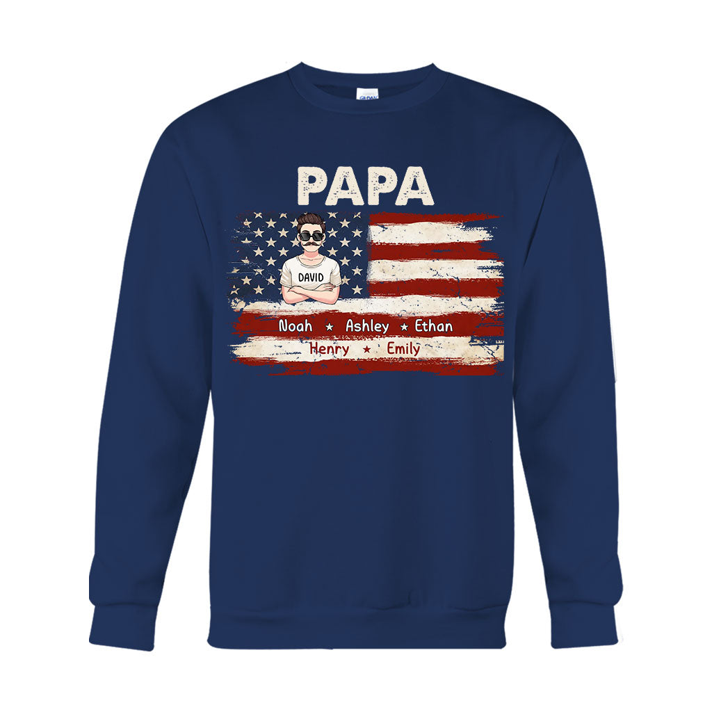 La vie de papa pour le 4 juillet - T-shirt et sweat à capuche personnalisés pour papa