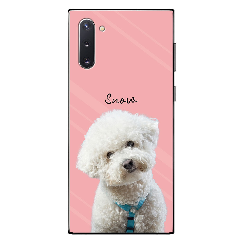 Portrait adorable de chien ou de chat - Coque de téléphone transparente personnalisée avec portrait de chien
