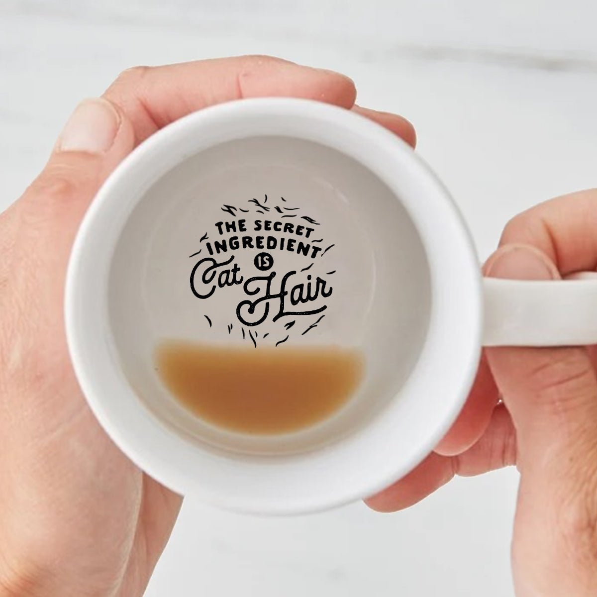 Mug personnalisé avec message caché « L'ingrédient secret » - Chat