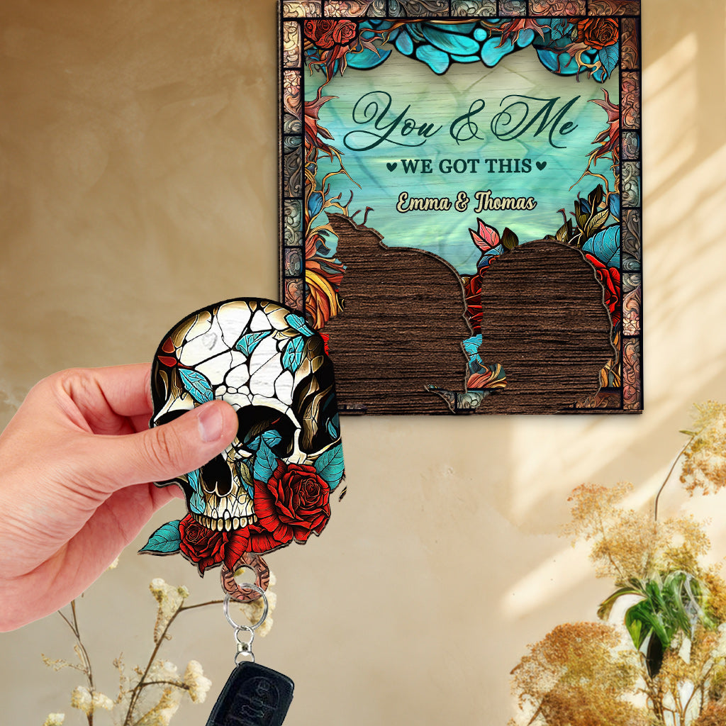 Toi et moi, on gère ça - Porte-clés crâne personnalisé pour couple - Toi et moi