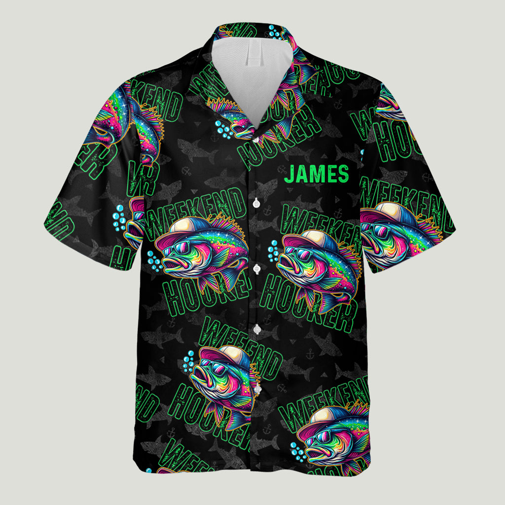 Chemise hawaïenne de pêche personnalisée Weekend Hooker
