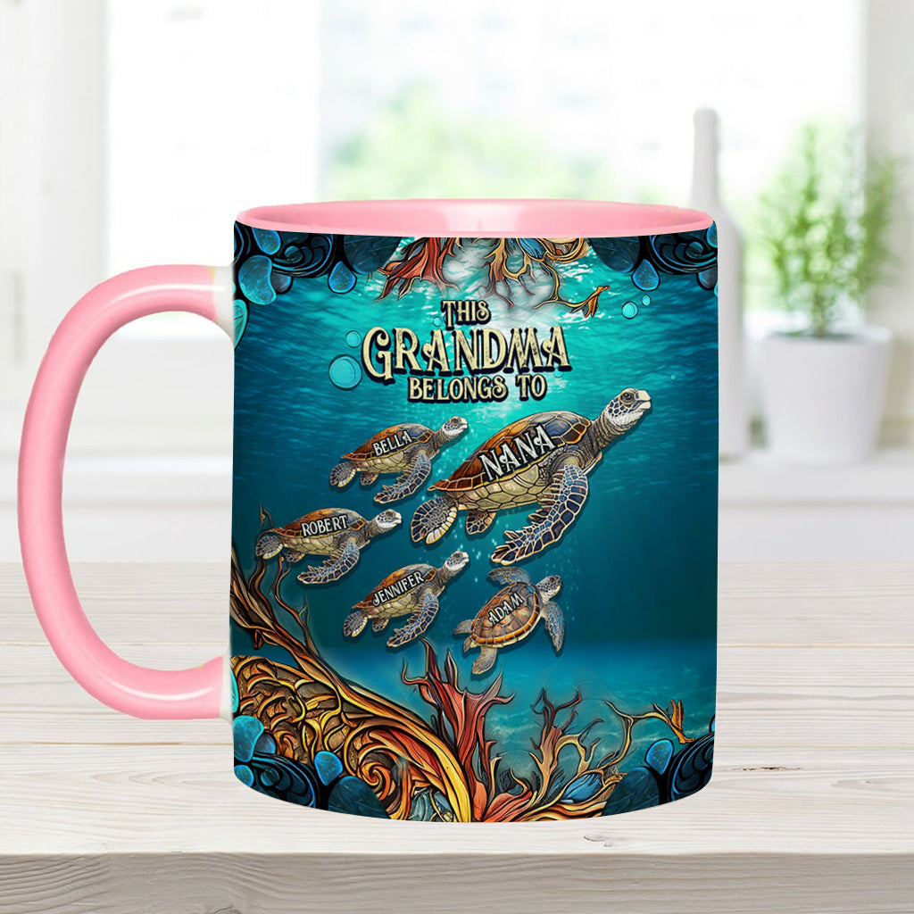 Cette grand-mère appartient à - Mug personnalisé pour grand-mère