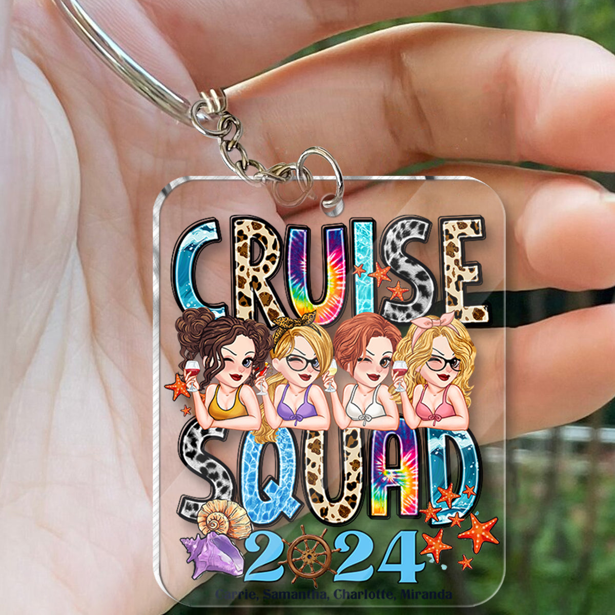 Équipe Croisière 2024 - Porte-clés personnalisé en forme de croisière
