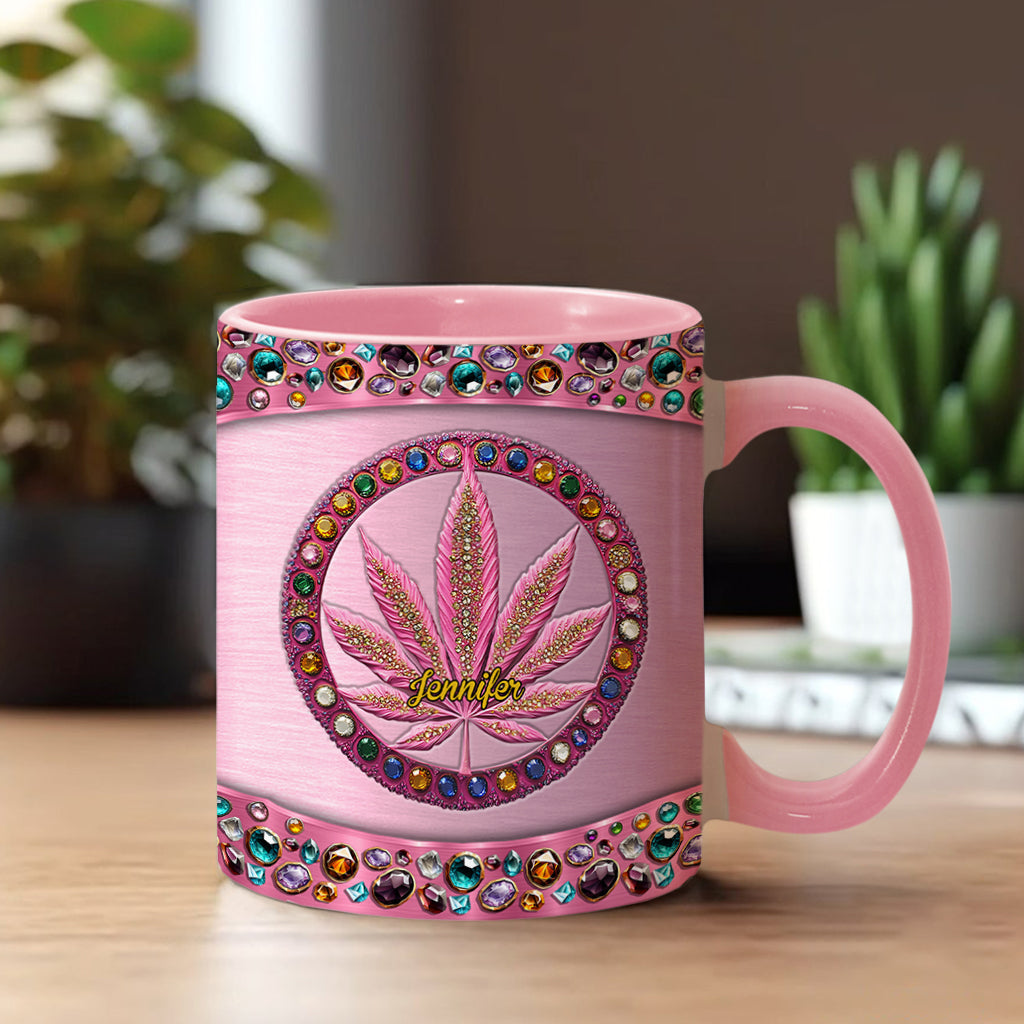 Mug personnalisé « Stoner Chick » avec motif cannabis