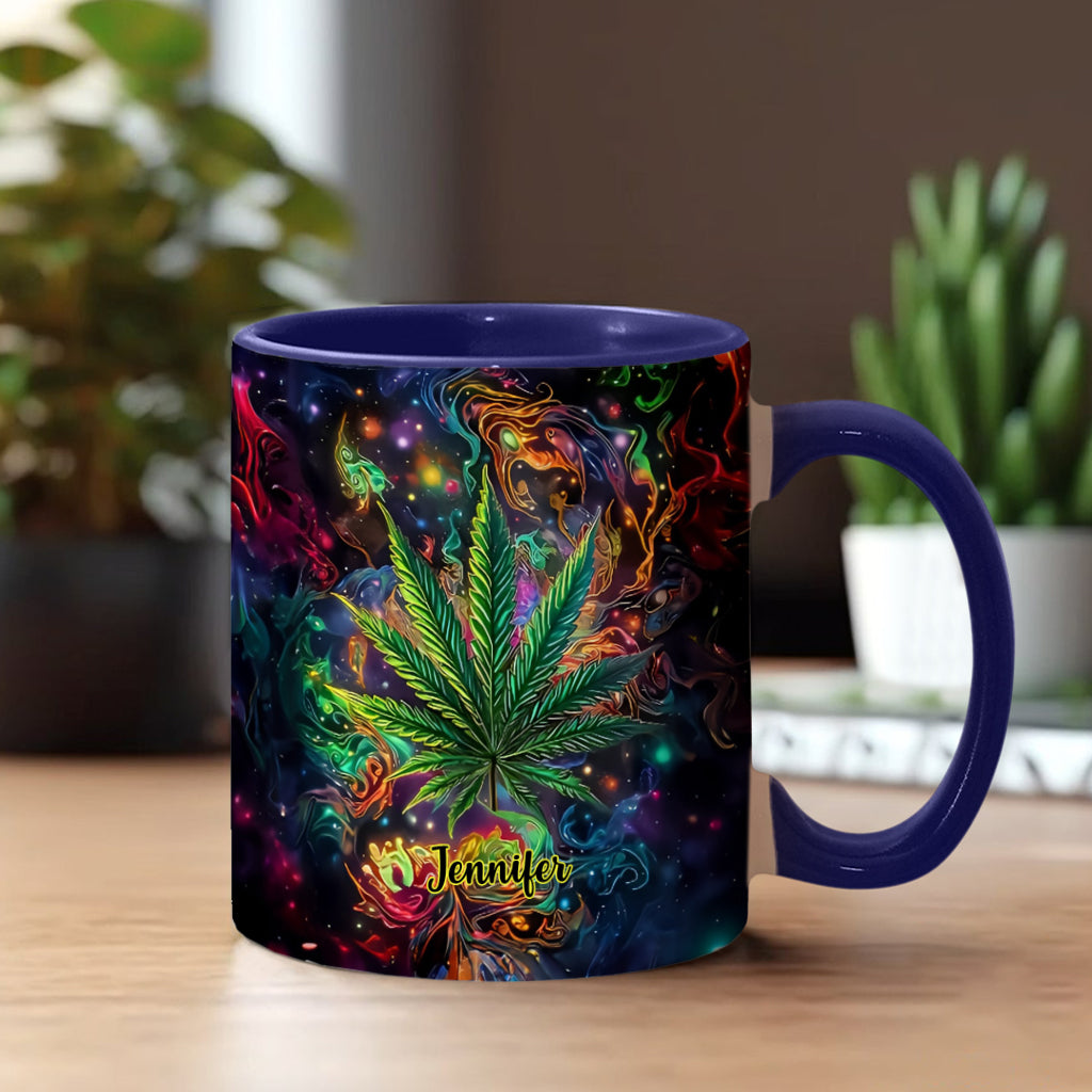 Mug personnalisé « Stoner Chick » avec motif cannabis