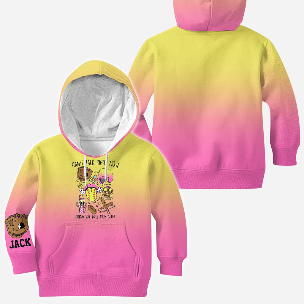 Articles pour mamans de joueuses de softball - T-shirt personnalisé intégral au style softball