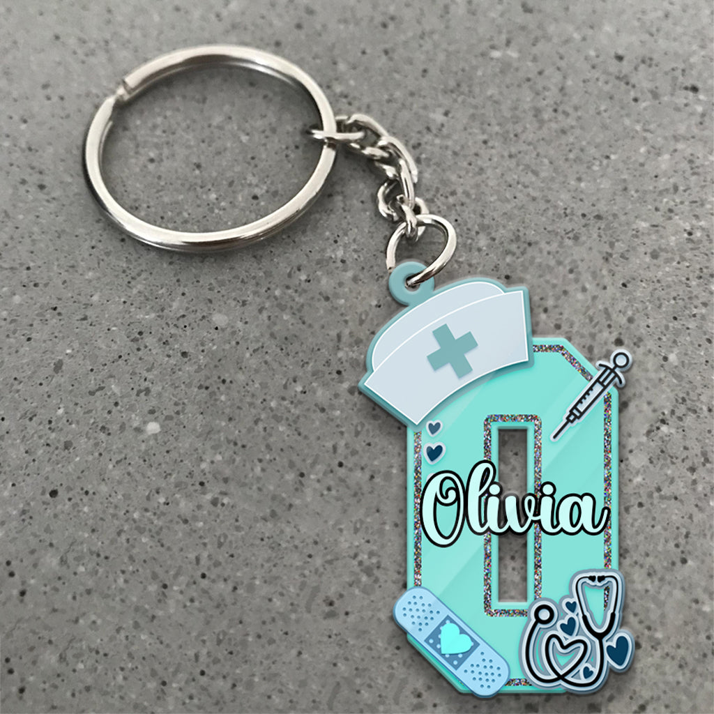 Lettre d'infirmière - Porte-clés personnalisé pour infirmière