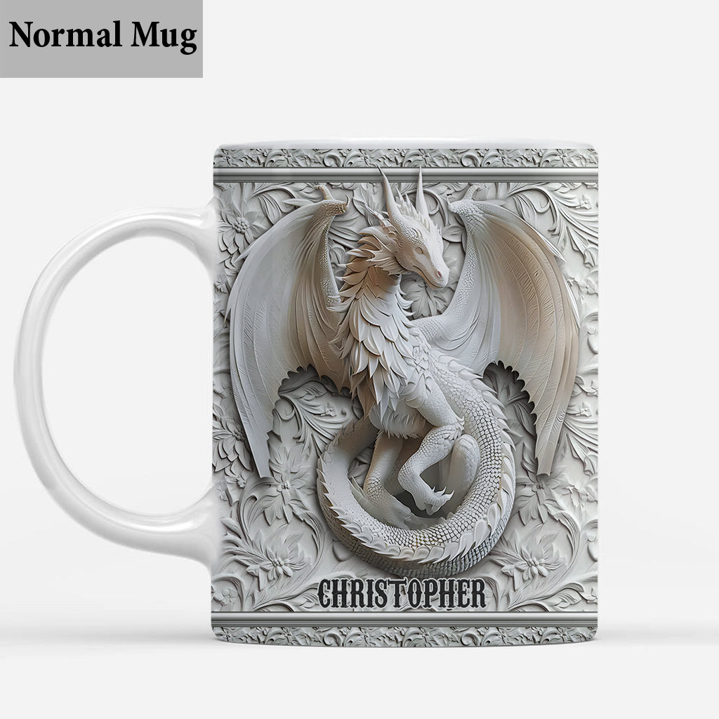 White Dragon - Personalized Dragon Mug