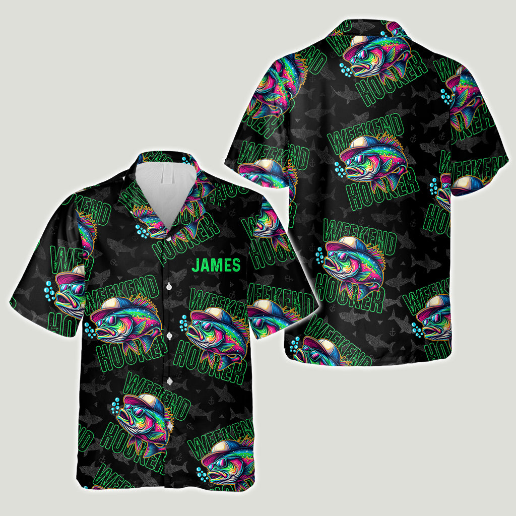 Chemise hawaïenne de pêche personnalisée Weekend Hooker