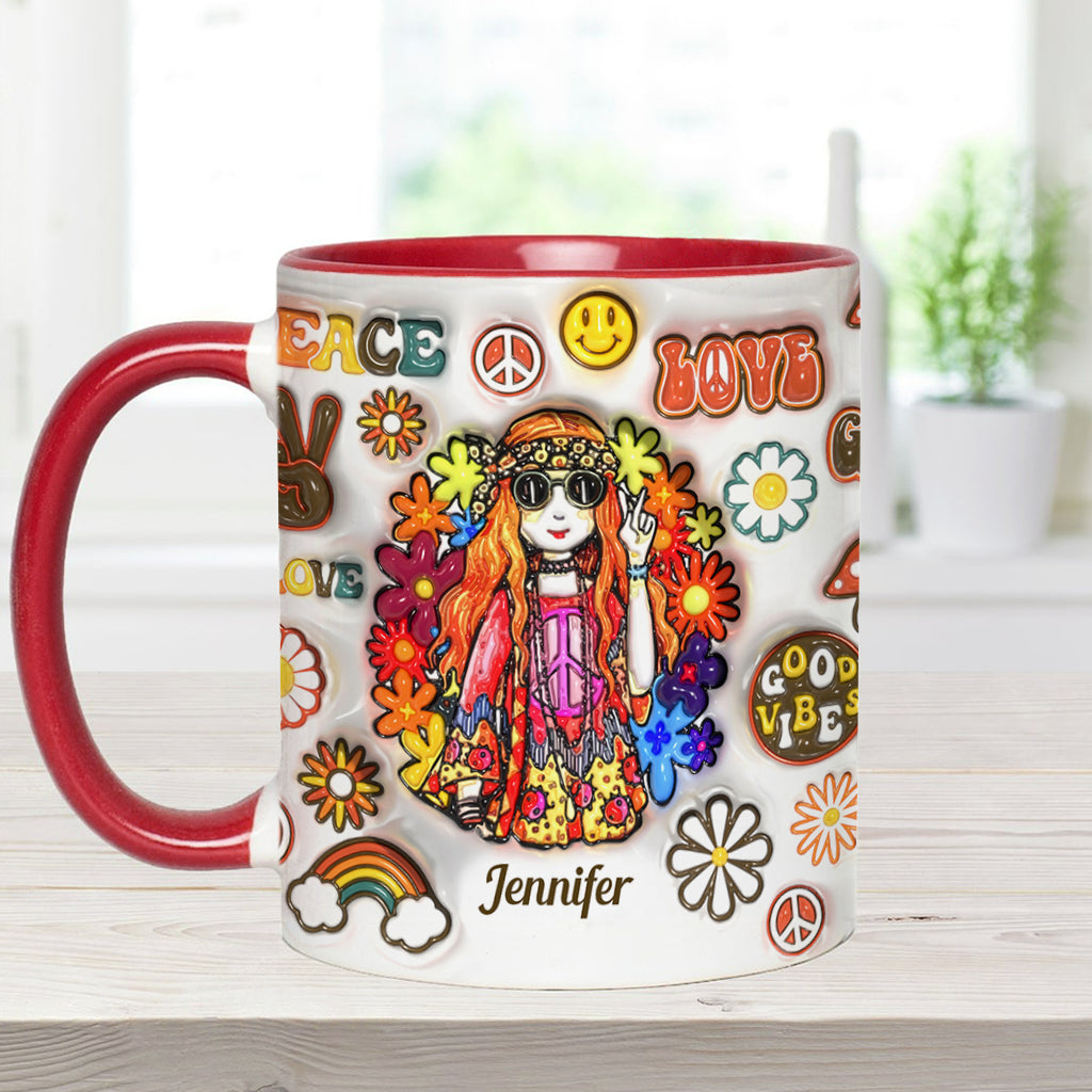 Les vieilles hippies ne meurent pas, elles se transforment en grand-mères folles - Mug personnalisé à l'esprit hippie