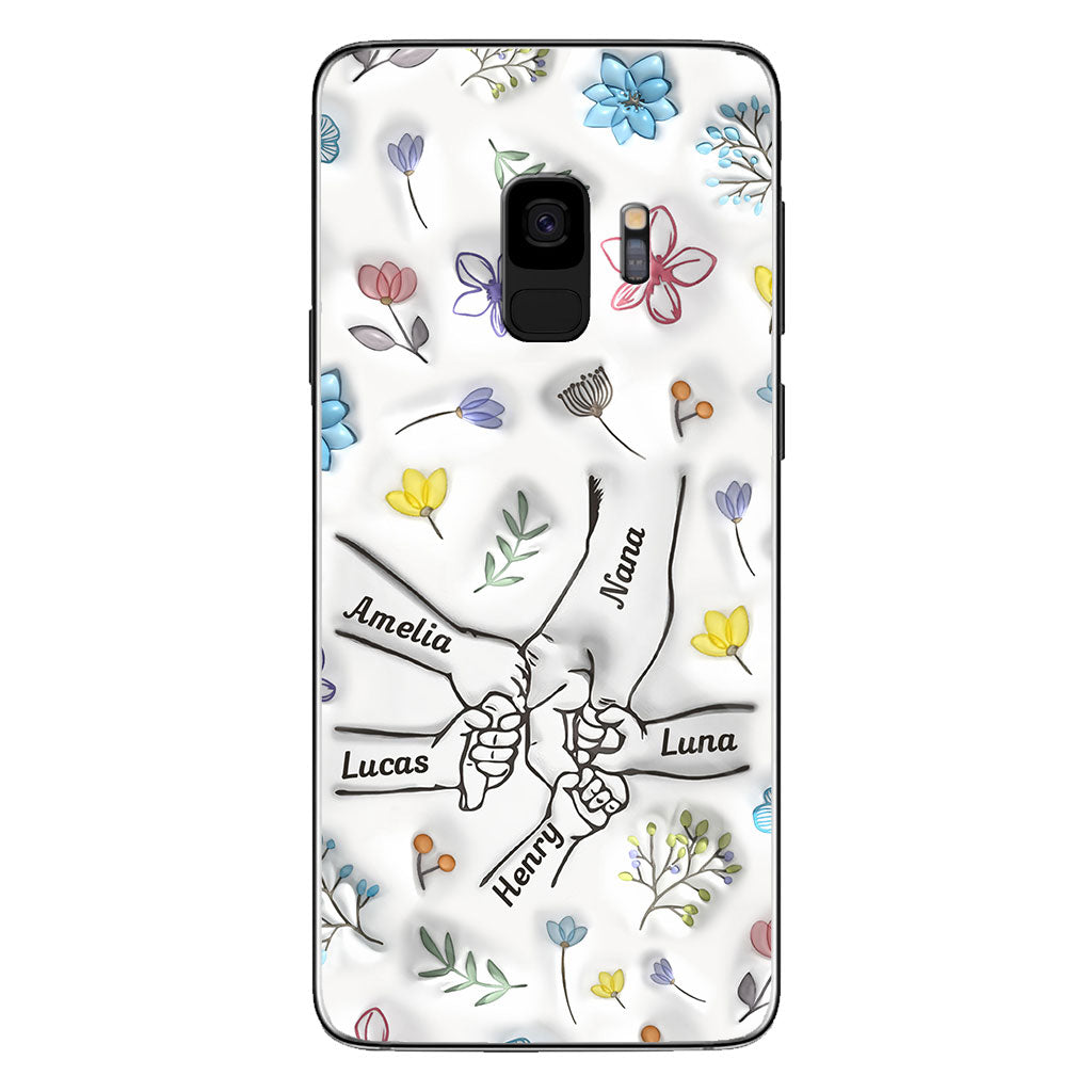Mamie qui se tient la main - Coque de téléphone personnalisée pour grand-mère
