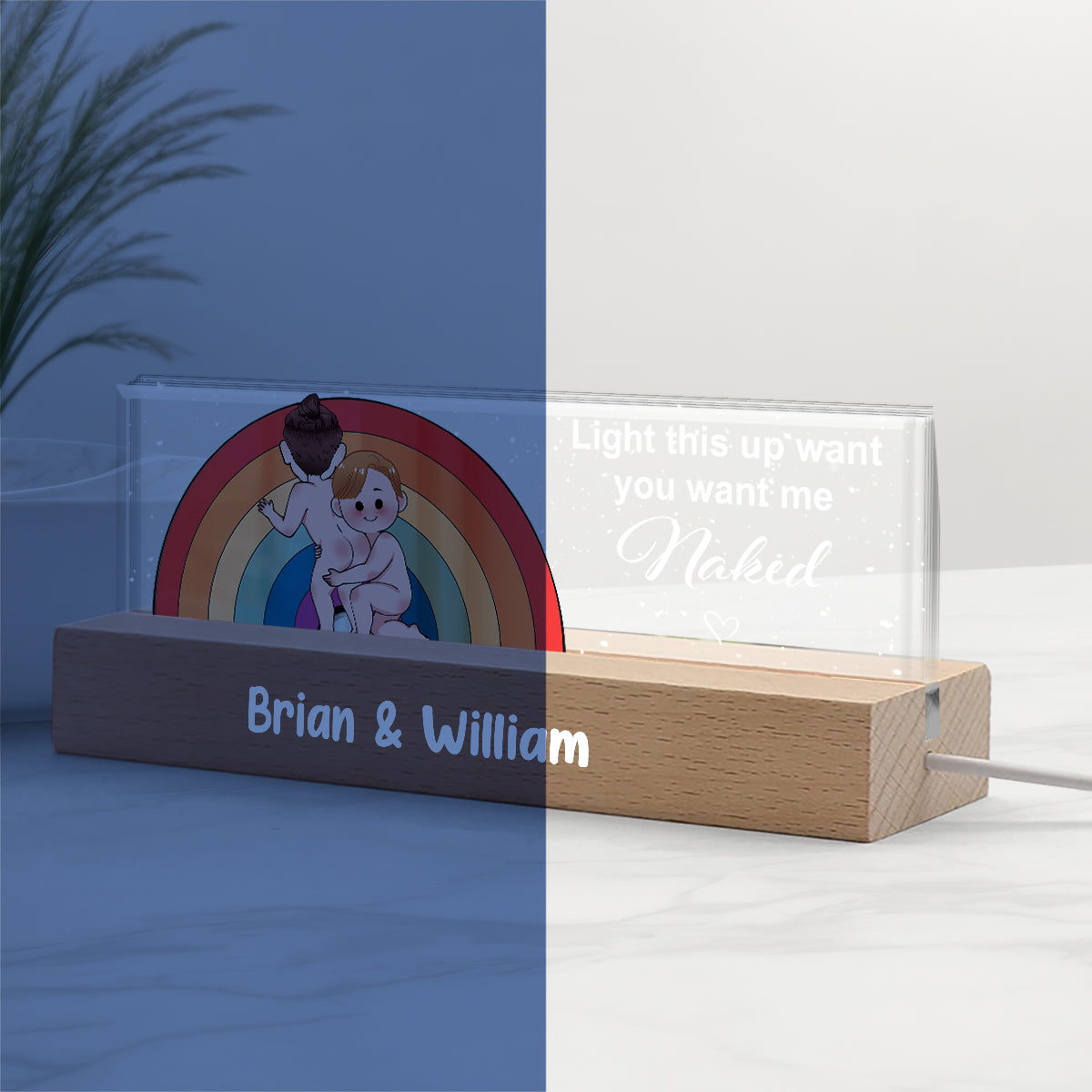 Illuminez votre intérieur - Veilleuse LED personnalisée pour le soutien LGBT