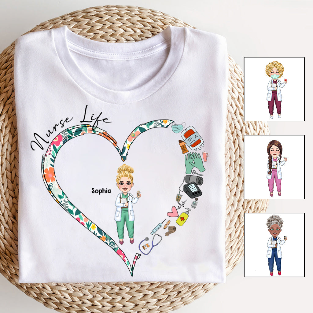Vie d'infirmière - T-shirt et sweat à capuche personnalisés pour infirmières