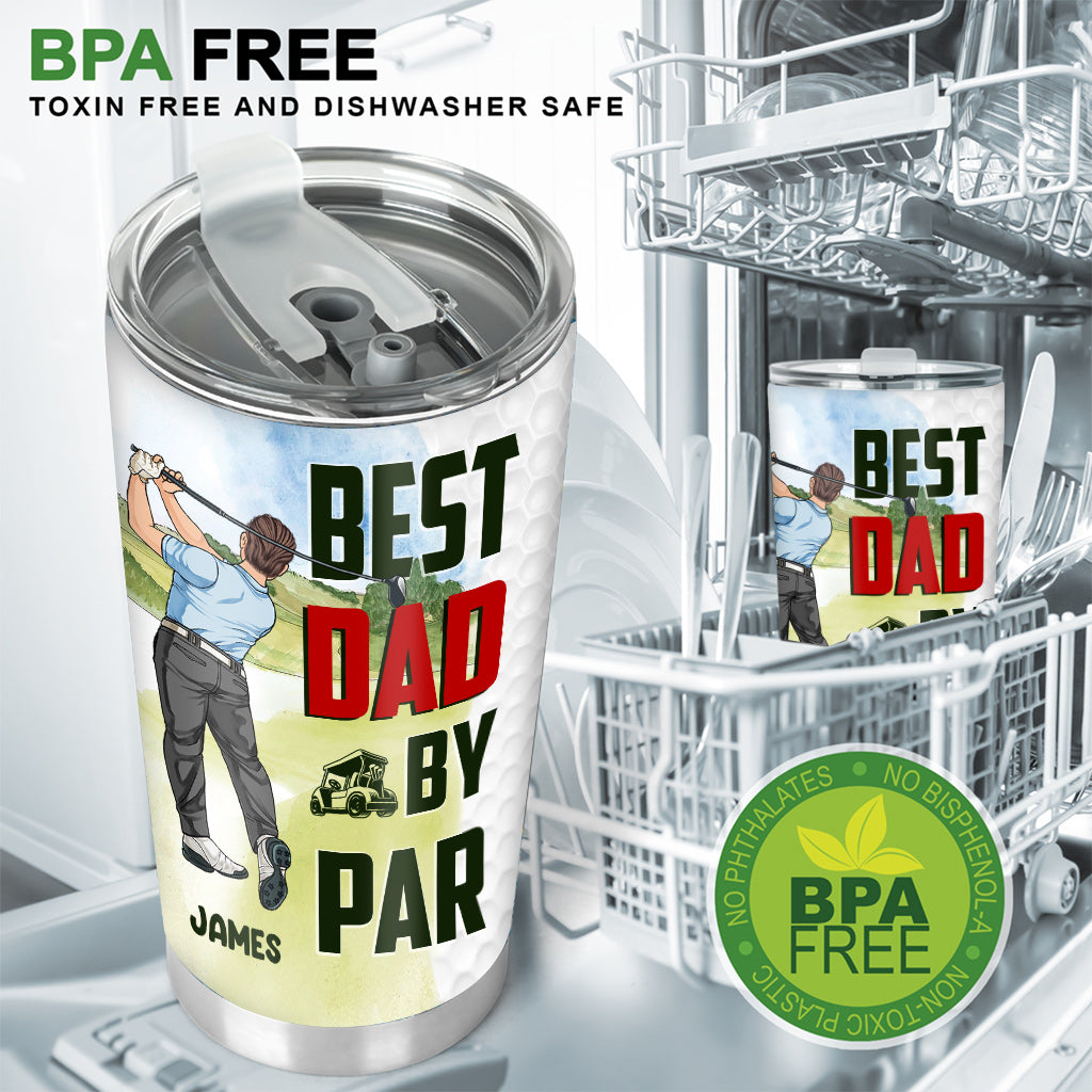 Meilleur papa par Par Any Title - Gobelet de golf personnalisé