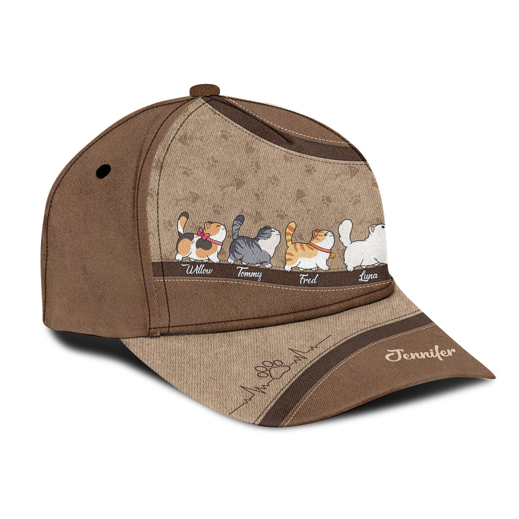 Casquette classique personnalisée « J'aime mes chats »