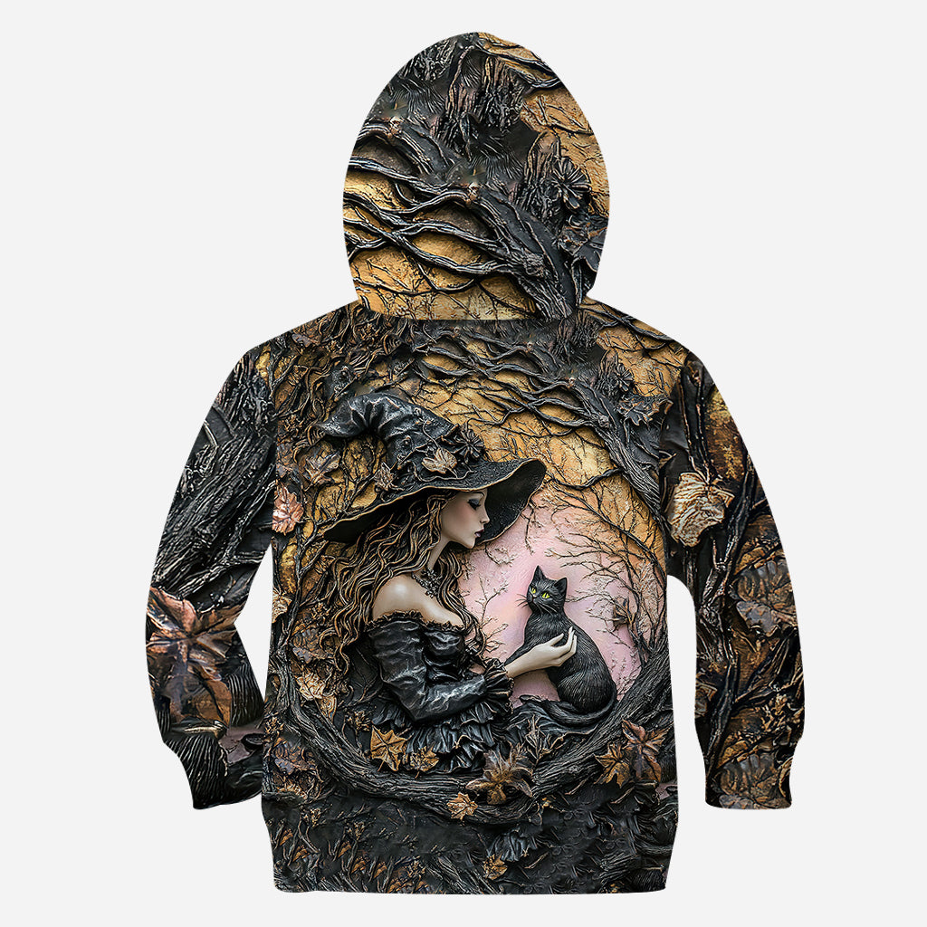 Une sorcière et son chat noir : c'est magnifique ! - T-shirt personnalisé « Sorcière »