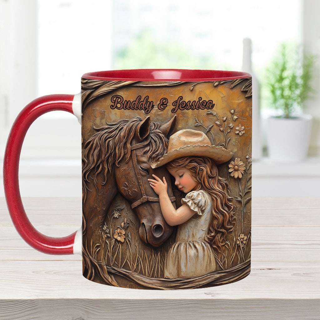 Mug personnalisé « Juste une fille qui aime les chevaux »