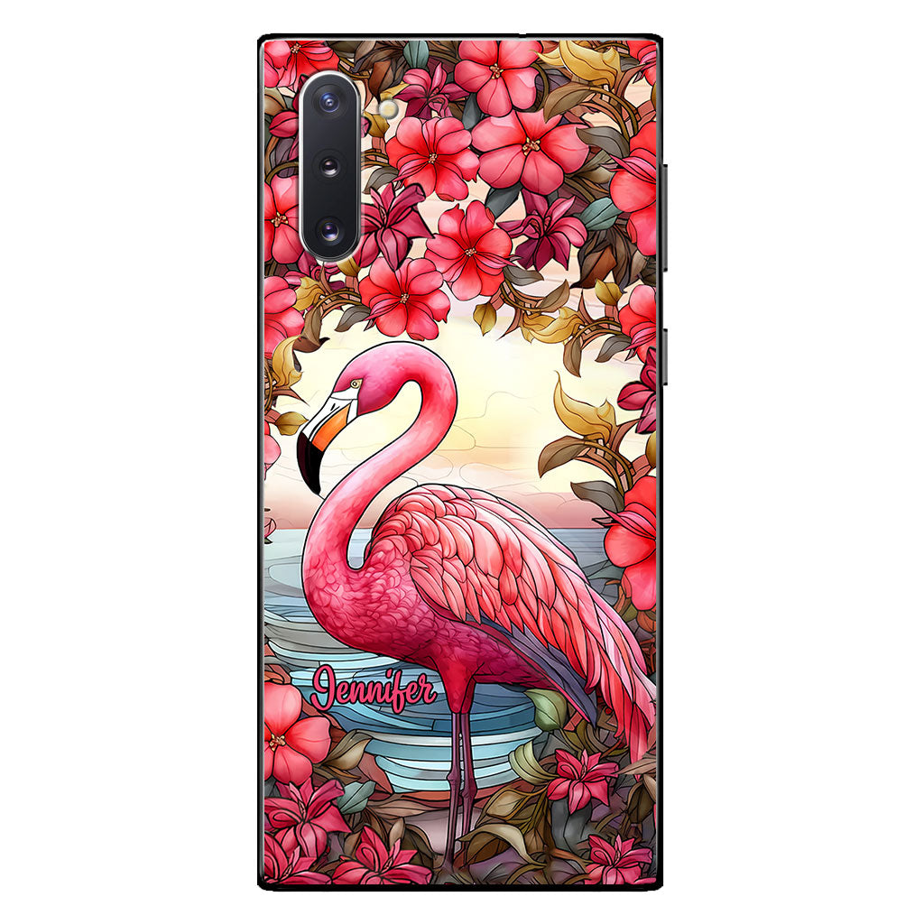 Coque de téléphone personnalisée flamant rose « J’adore les flamants roses »