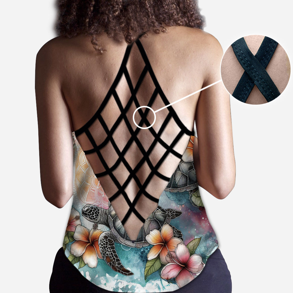 Love Turtles - Personalized Turtle Cross Tank Top