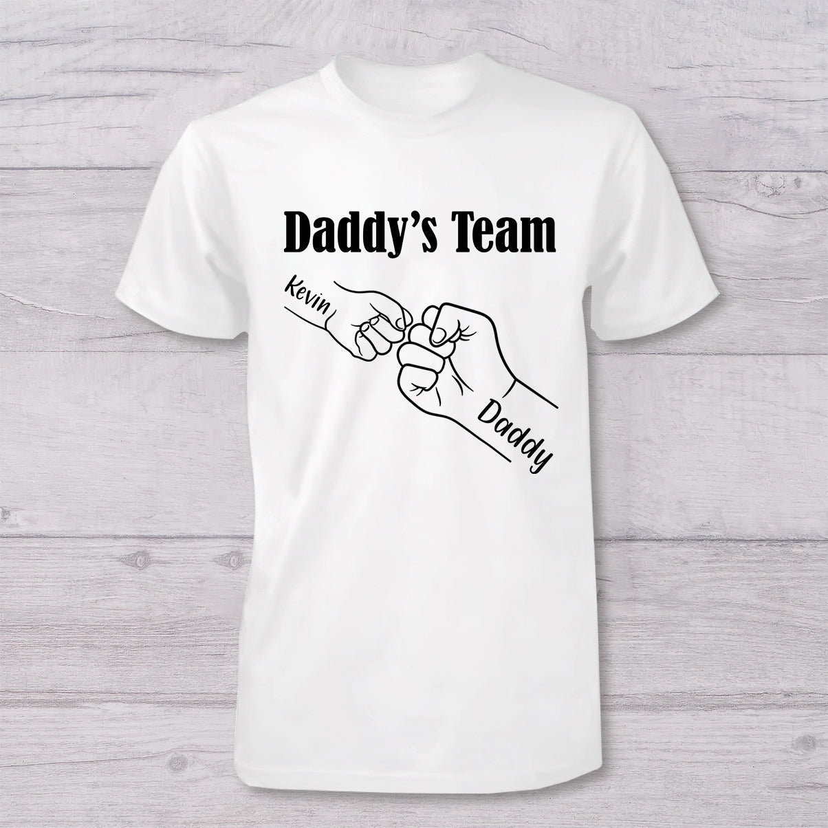Papa et moi - L'équipe de papa - T-shirt personnalisé pour papa et body pour bébé