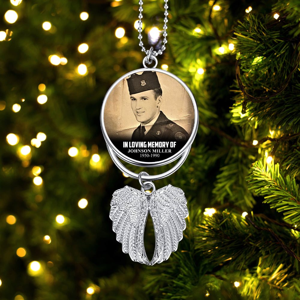 Those We Love Don't Go Away - Personalized Veteran Wings Ornament