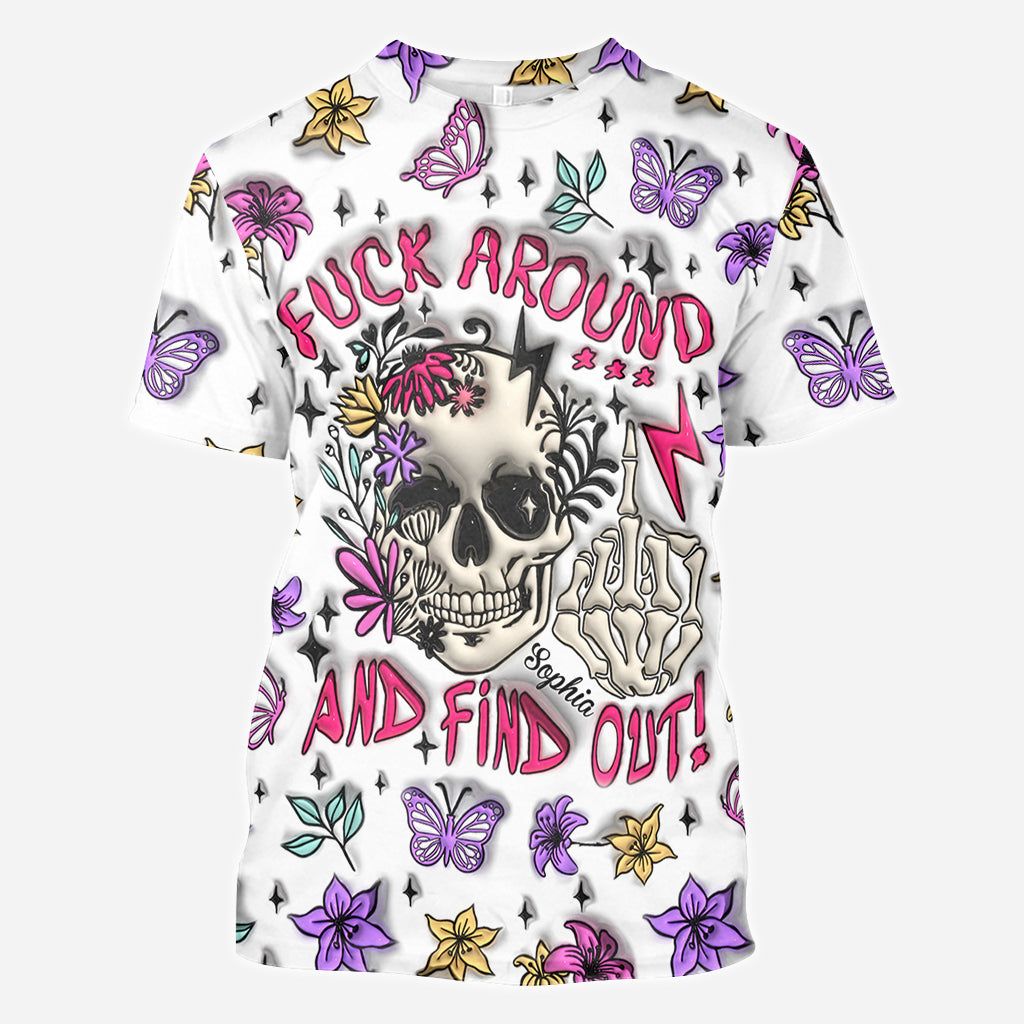 Fais des bêtises et découvre la vérité - T-shirt personnalisé avec tête de mort.
