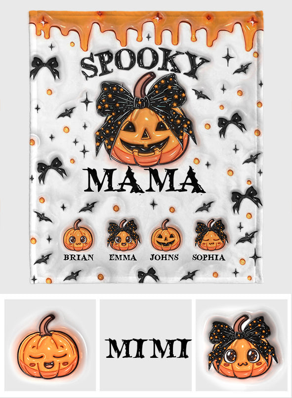 Spooky Mama Grandma Nana - Personalized Mother Blanket