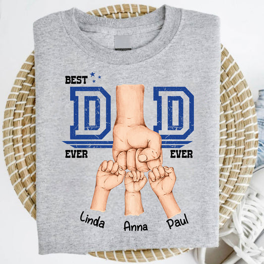 L'équipe de papa : un check ! - T-shirt et sweat à capuche personnalisés pour papa