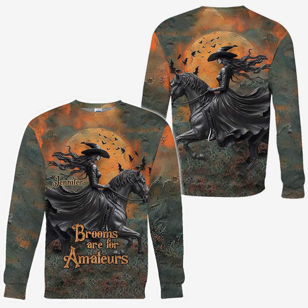 Les balais, c'est pour les amateurs - T-shirt personnalisé avec motif cheval