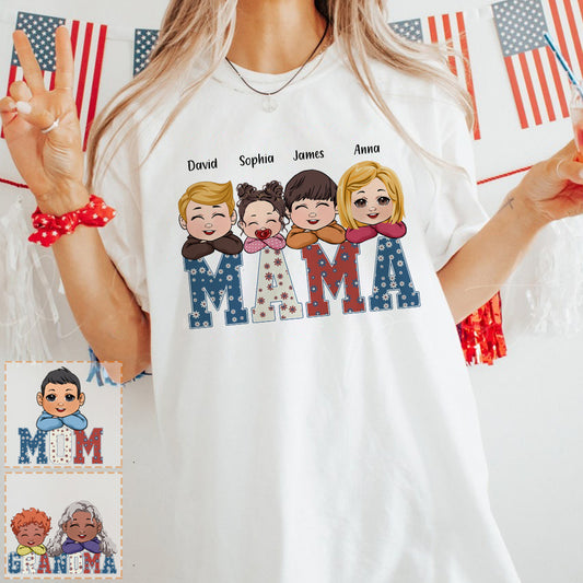 T-shirt et sweat à capuche personnalisés « American Mama Any Title Vintage Retro Style » pour maman