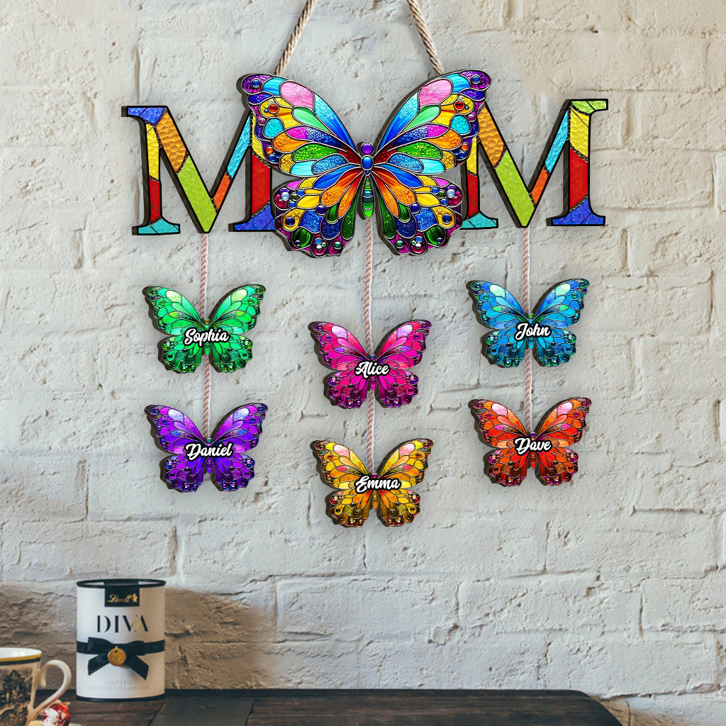 Beautiful Butterfly Mom - Personalized Mother Pallet Wood Sign