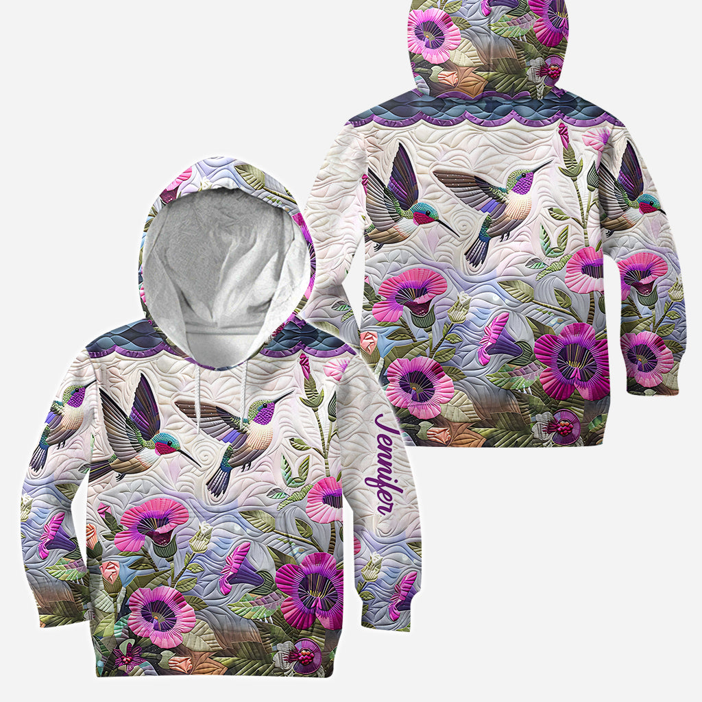 Magnifique colibri - Sweat à capuche et legging personnalisés colibri