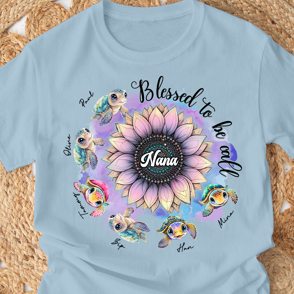 Blessed To Be Called Nana Any Title - Personalized Grandma T-shirt And Hoodie
