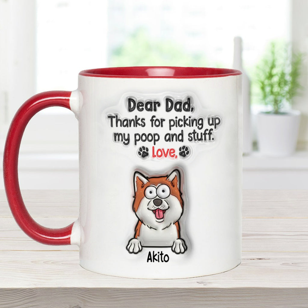 Merci d'avoir ramassé mes crottes - Mug personnalisé avec motif chien