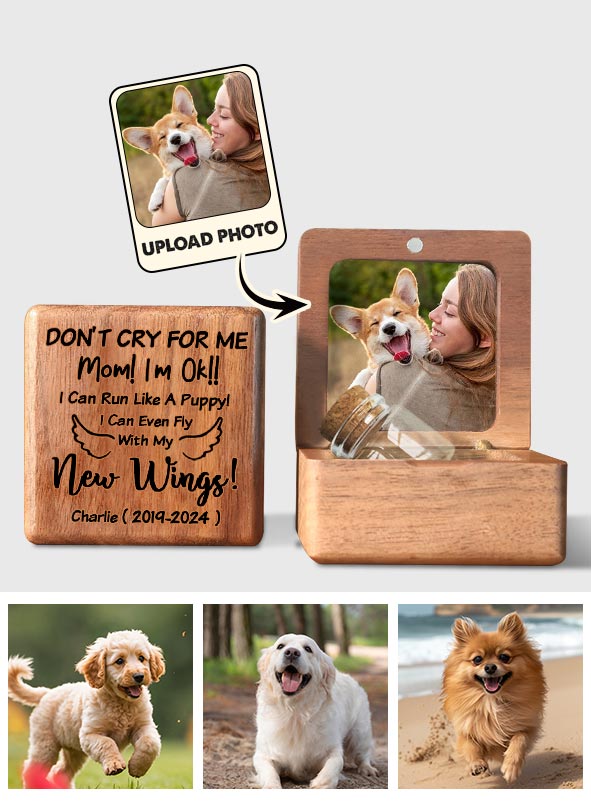 Don't Cry For Me I'm Ok - Personalized Dog Pet Fur Keepsake
