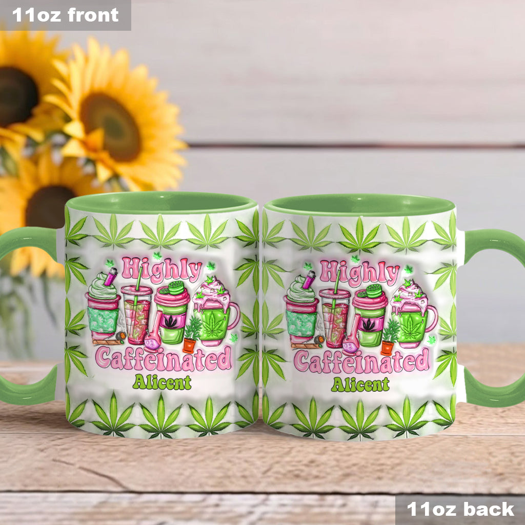 Mug personnalisé « Amoureux du cannabis » pour les amateurs de café ultra-caféiné (420).