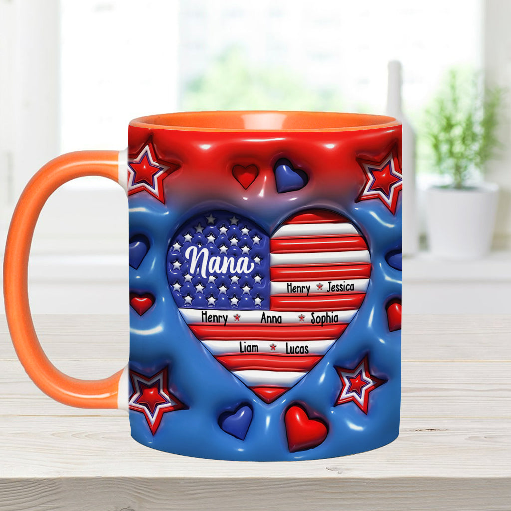 Grandma Nana Mom - Personalized Grandma Accent Mug