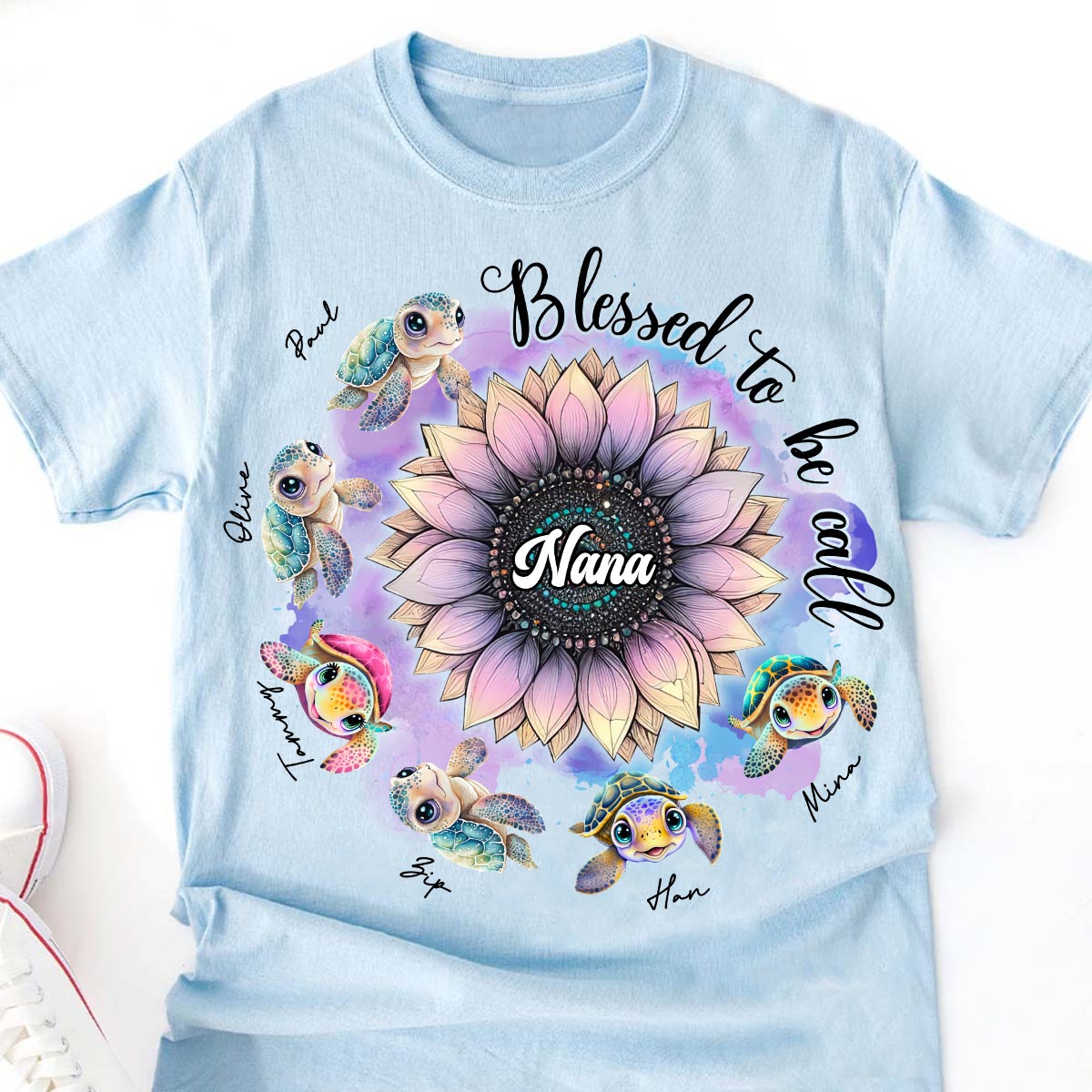 Blessed To Be Called Nana Any Title - Personalized Grandma T-shirt And Hoodie