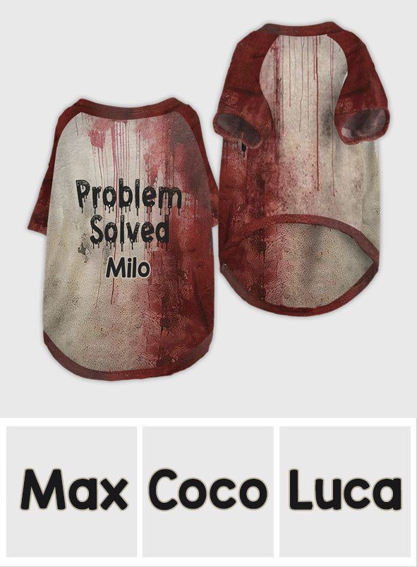 Problèmes résolus - T-shirt personnalisé pour chien