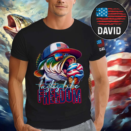 Goût de liberté - T-shirt de pêche personnalisé intégral
