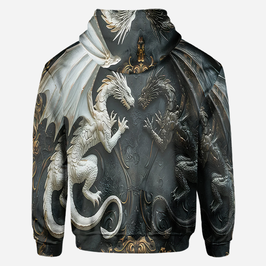 T-shirt personnalisé « J’adore les dragons » avec motif dragon intégral